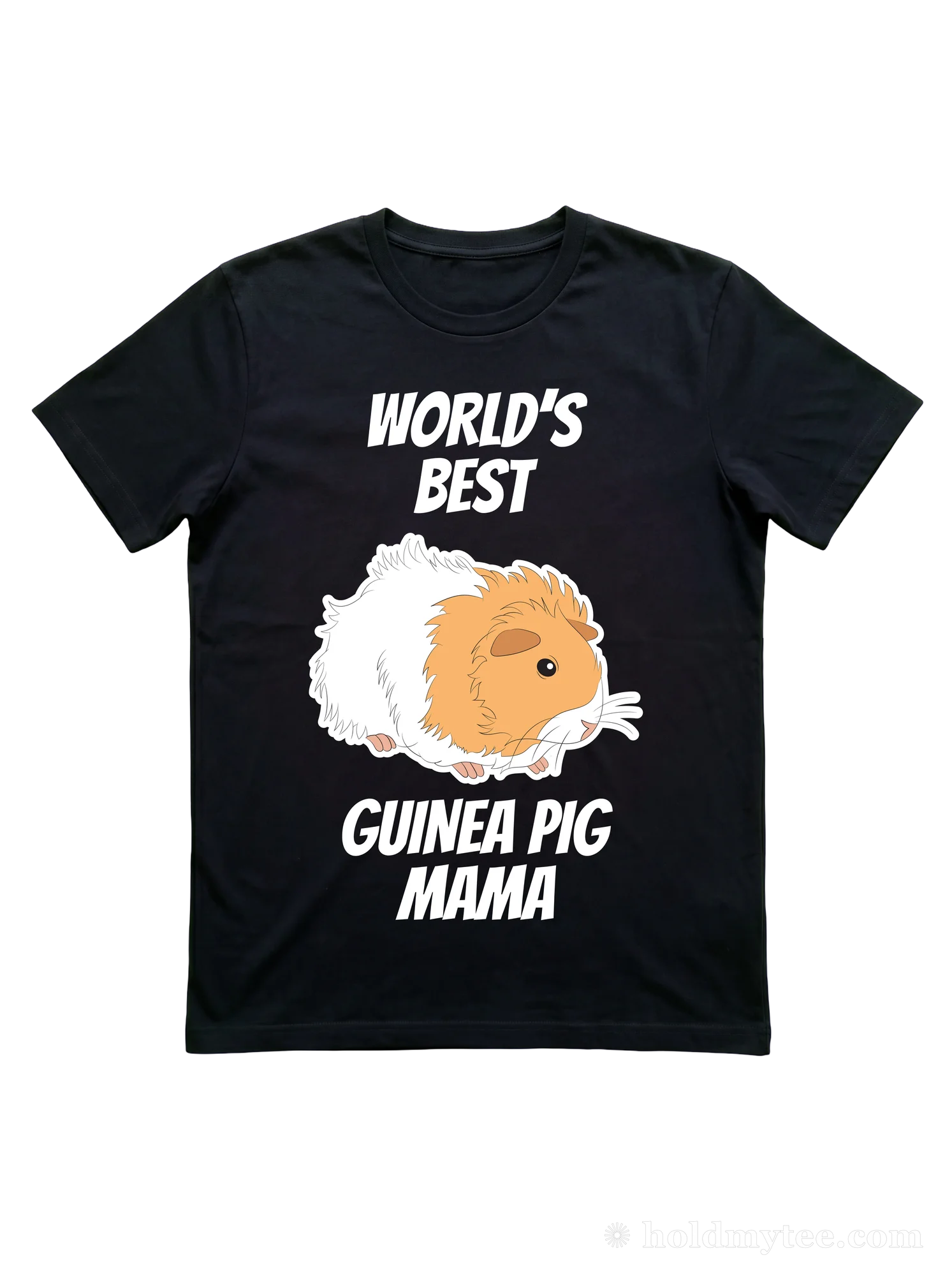 Whether you run the c&c cage or just keep the hay bin full, this guinea pig mama t-shirt fits