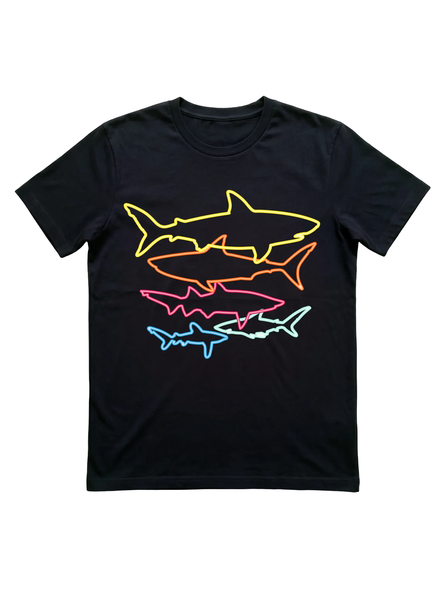 Retro 80s Shark Clothes Shark Party Kids Women