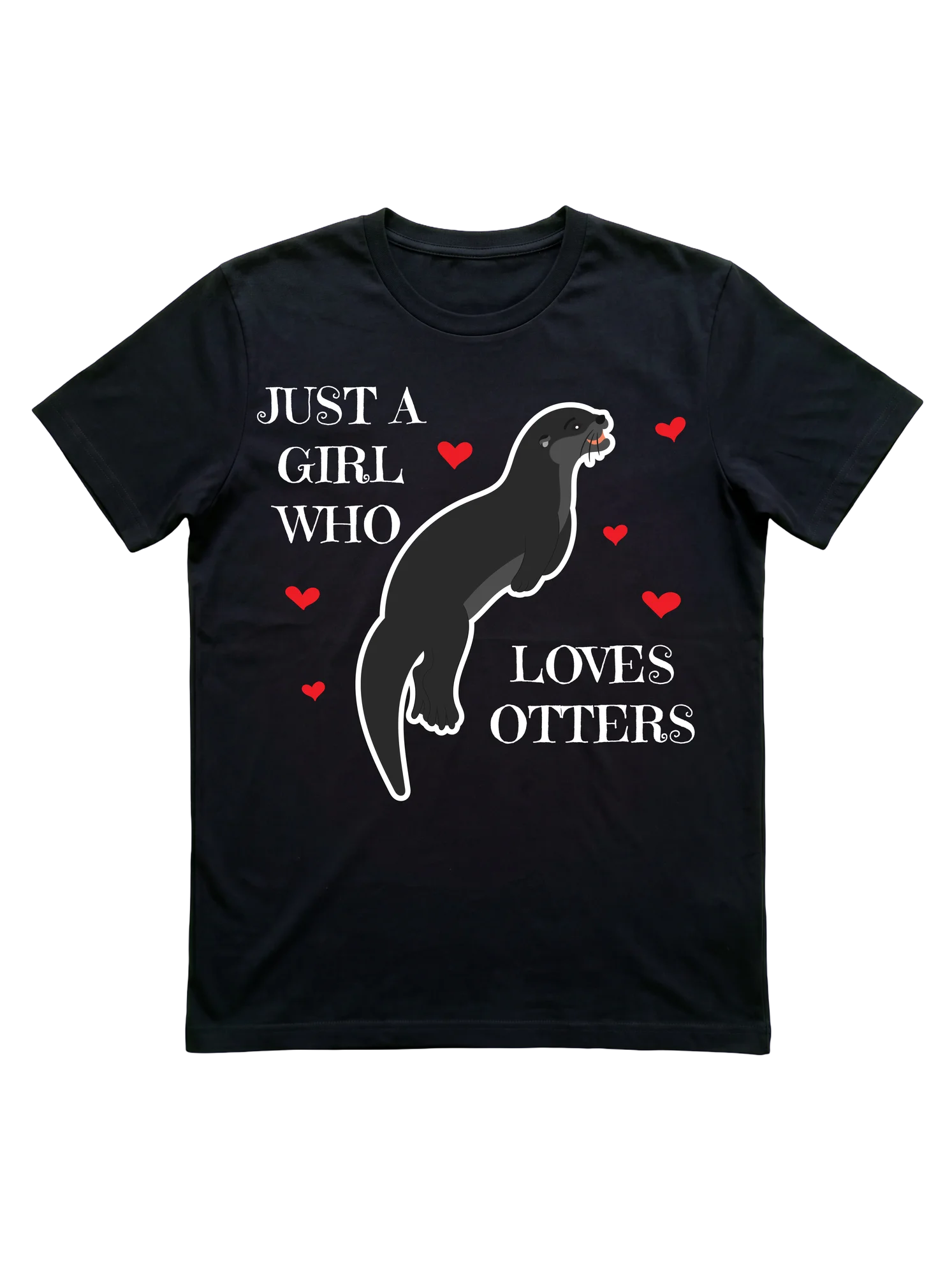 Just a Girl Who Loves Otters Shirt for Kids and Women