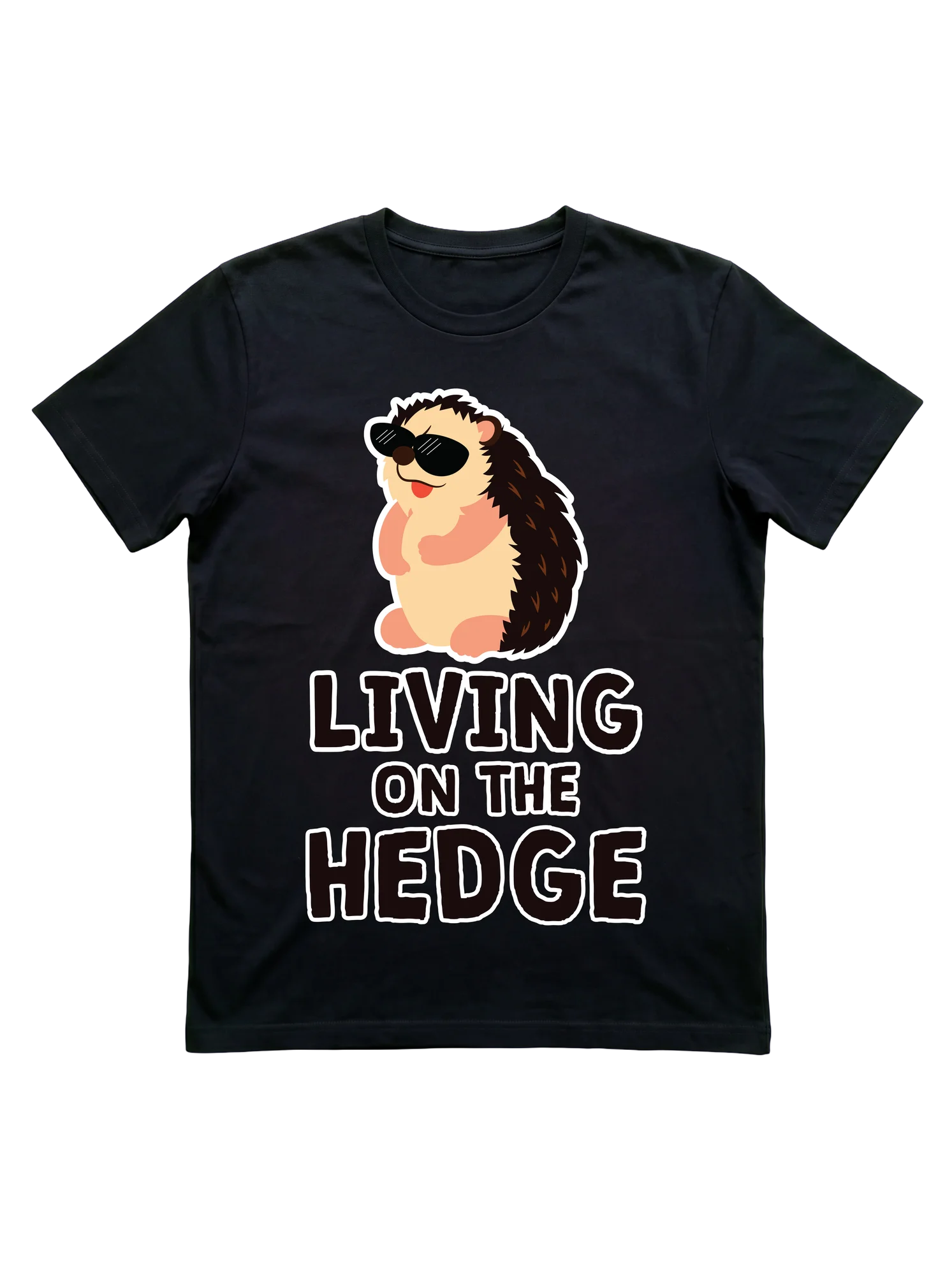 Living on the Hedge Hedgehog T-Shirt for Pun Lovers