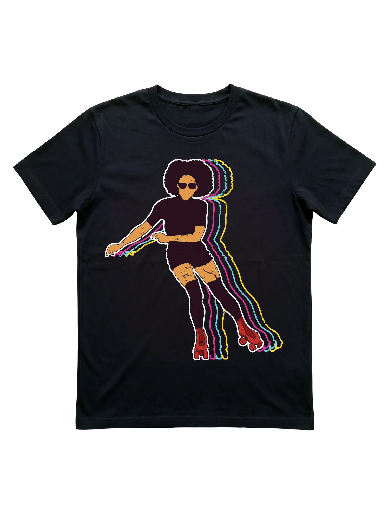 Retro 70s Roller Skating T Shirt Women