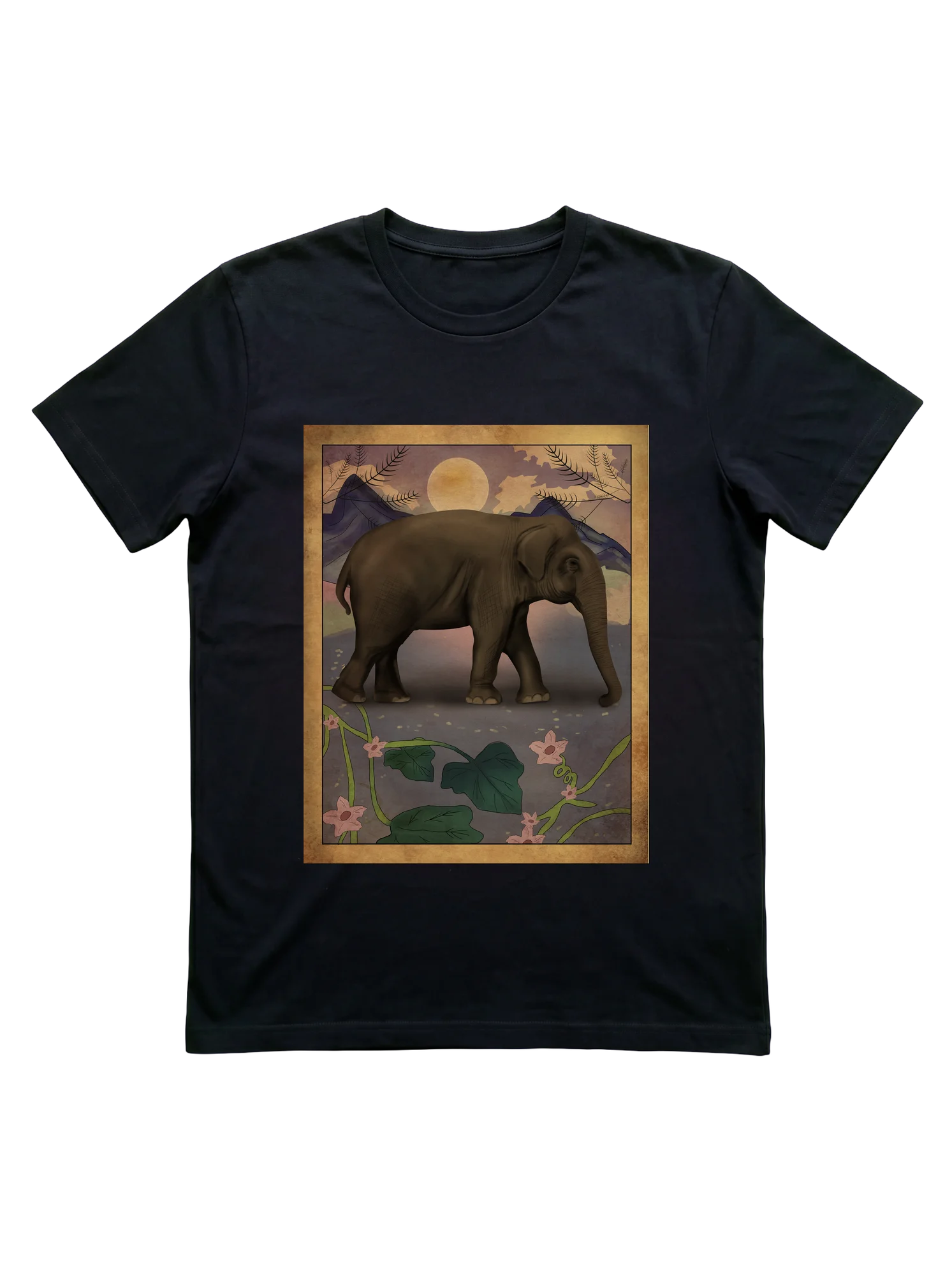 Japanese Art Elephant T-Shirt for Wildlife Lovers