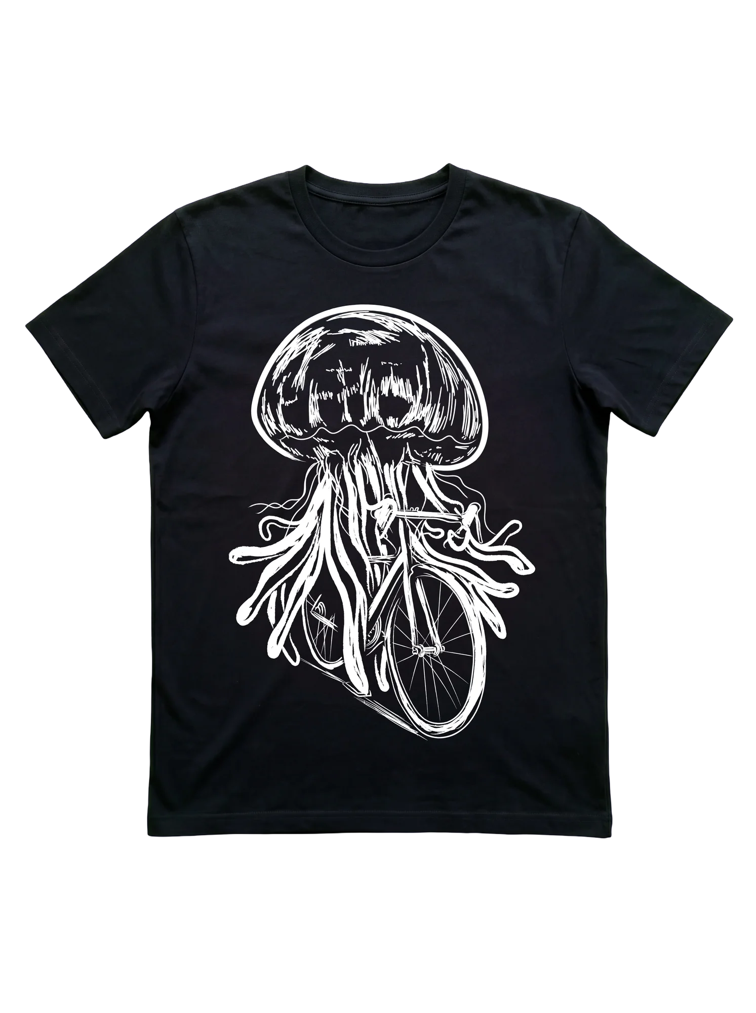 Jellyfish on a Bicycle T-Shirt for Ocean Cyclists