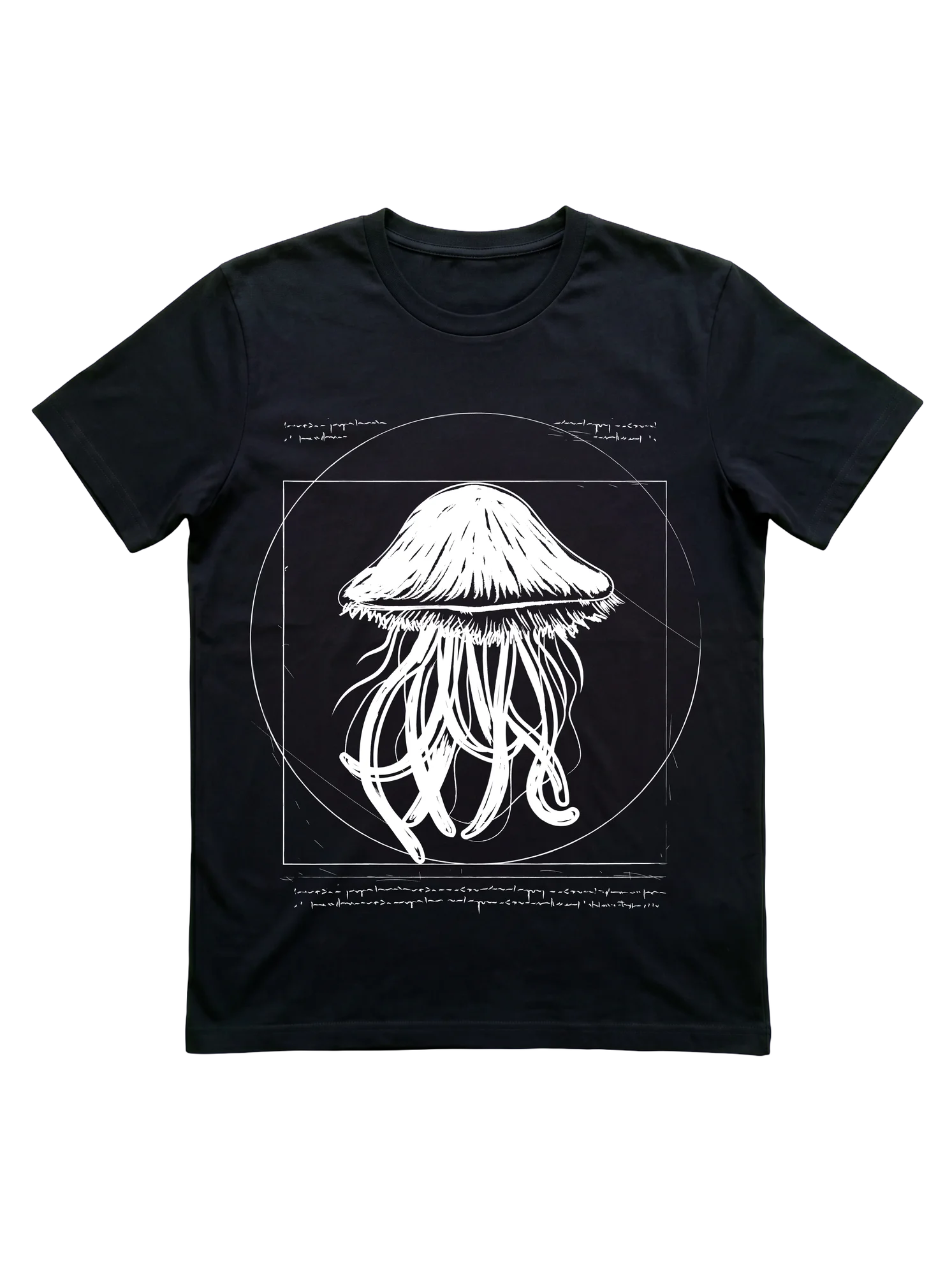 Vitruvian Jellyfish T-Shirt for Marine Art Lovers