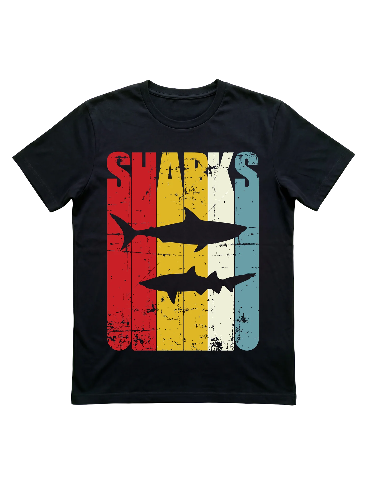Whether you're prepping for shark week or a beach weekend, this 70s shark stripe t-shirt does the heavy lifting