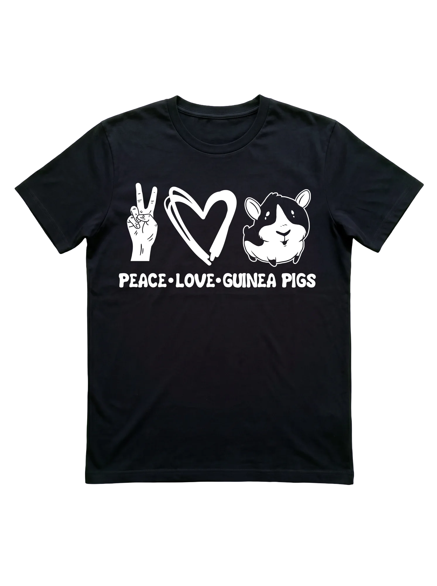 What carries more cavy identity, the peace sign or the silhouette?
