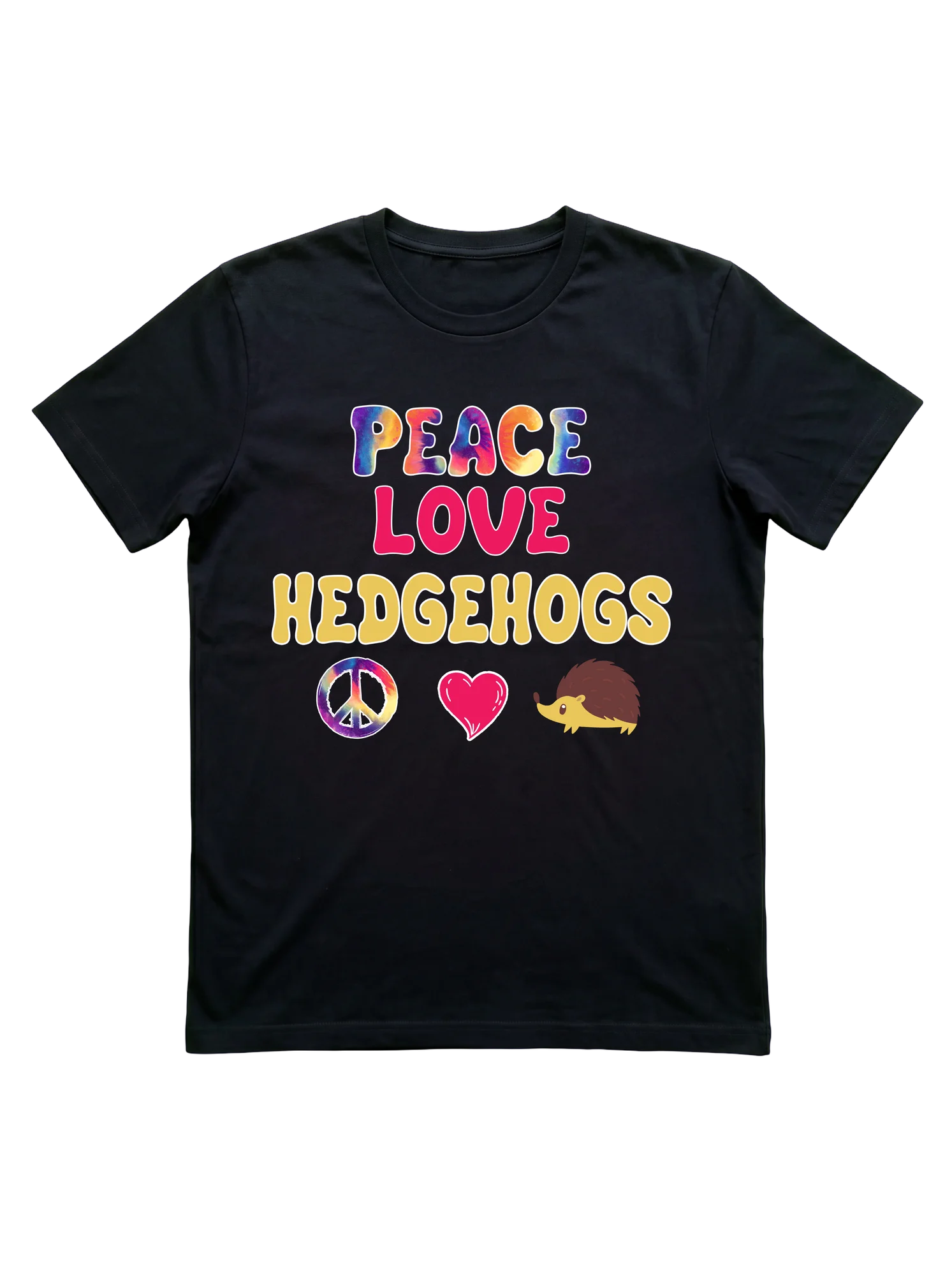 Peace Love Hedgehogs Retro T-Shirt for Pet Lovers