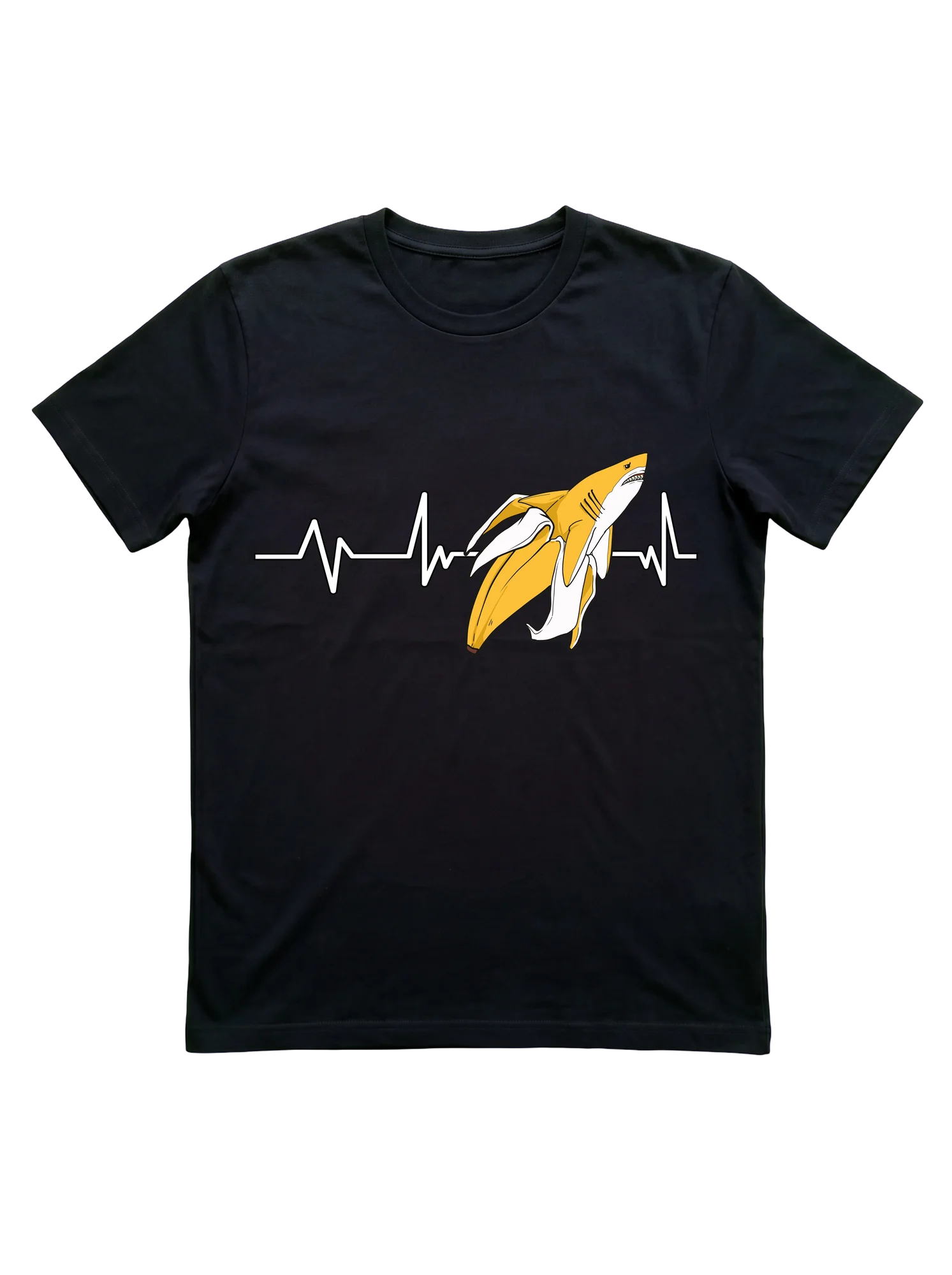 Banana Shark Heartbeat T-Shirt for Ocean Fans
