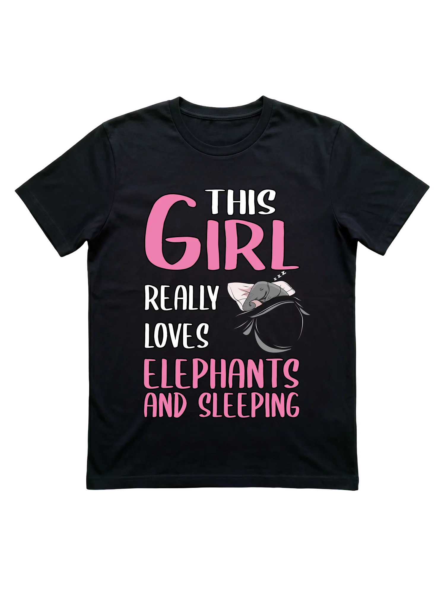 Sleeping Elephant Shirt for Girls Who Love Both