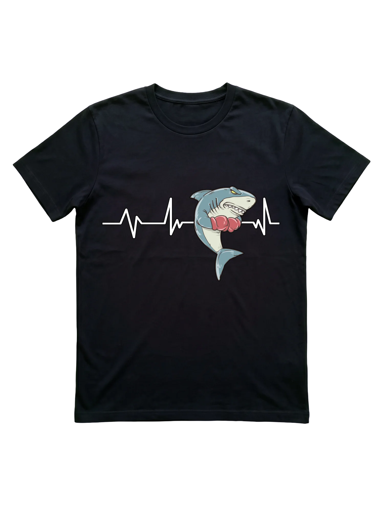 Boxing Shark Heartbeat T-Shirt for Ocean Fans