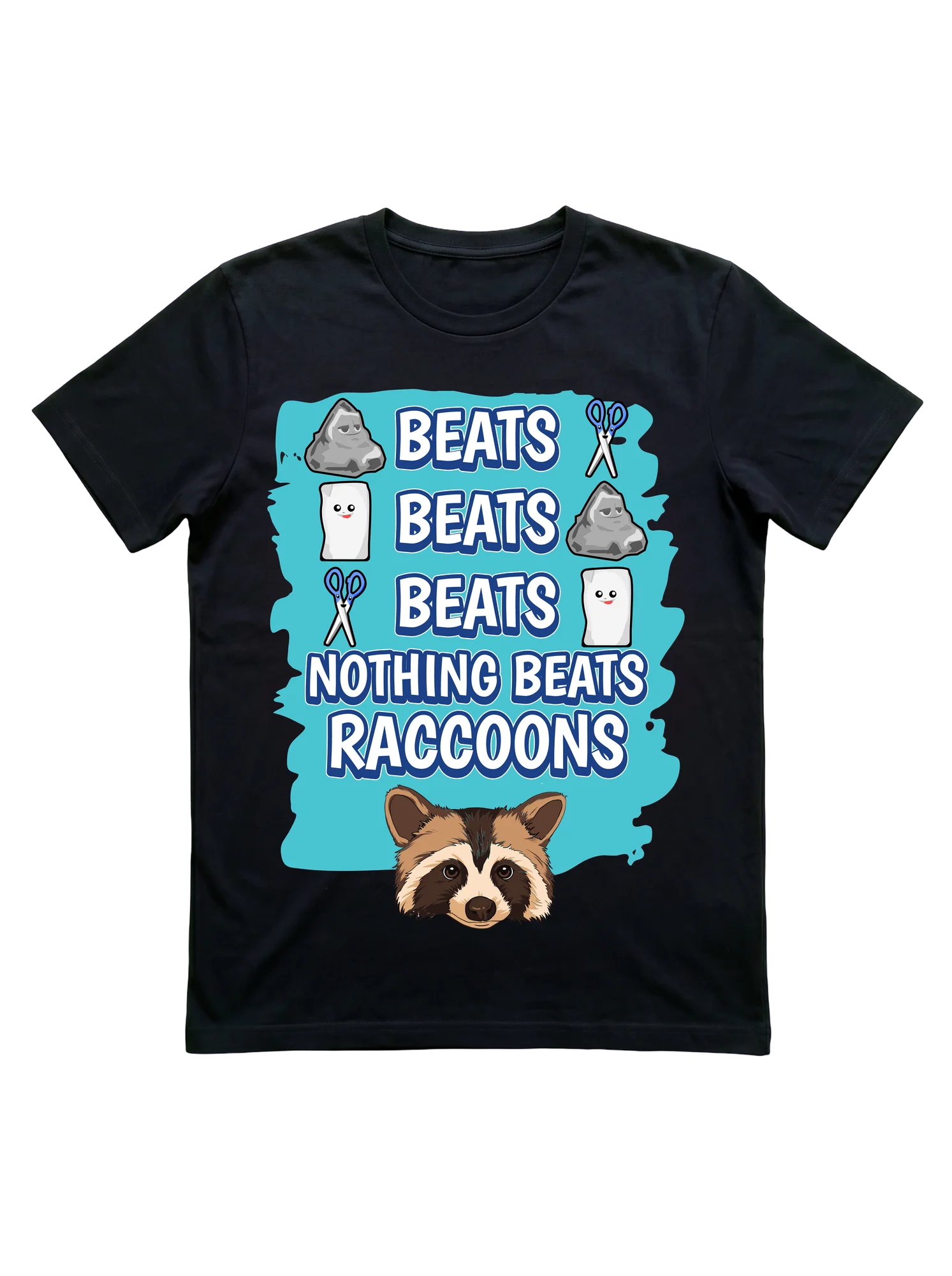 Nothing Beats Raccoons Rock Paper Scissors T-Shirt