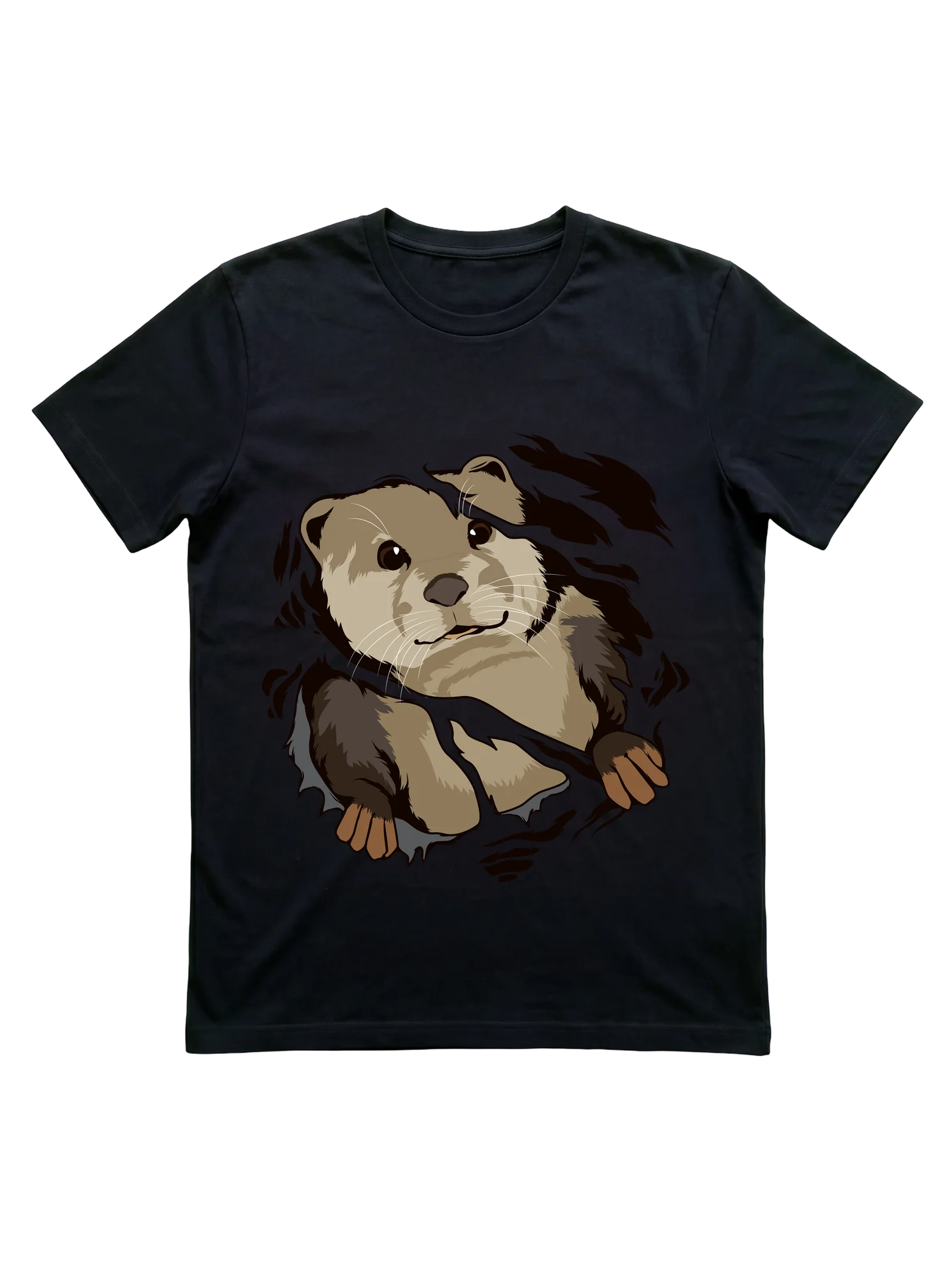 Sea Otter Torn Outfit T-Shirt for Wildlife Lovers