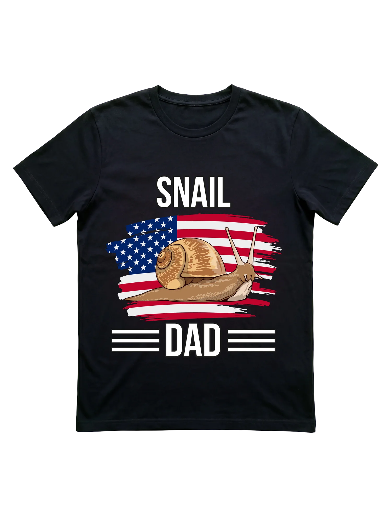 Snail Dad Shirt with Patriotic US Flag for Father's Day