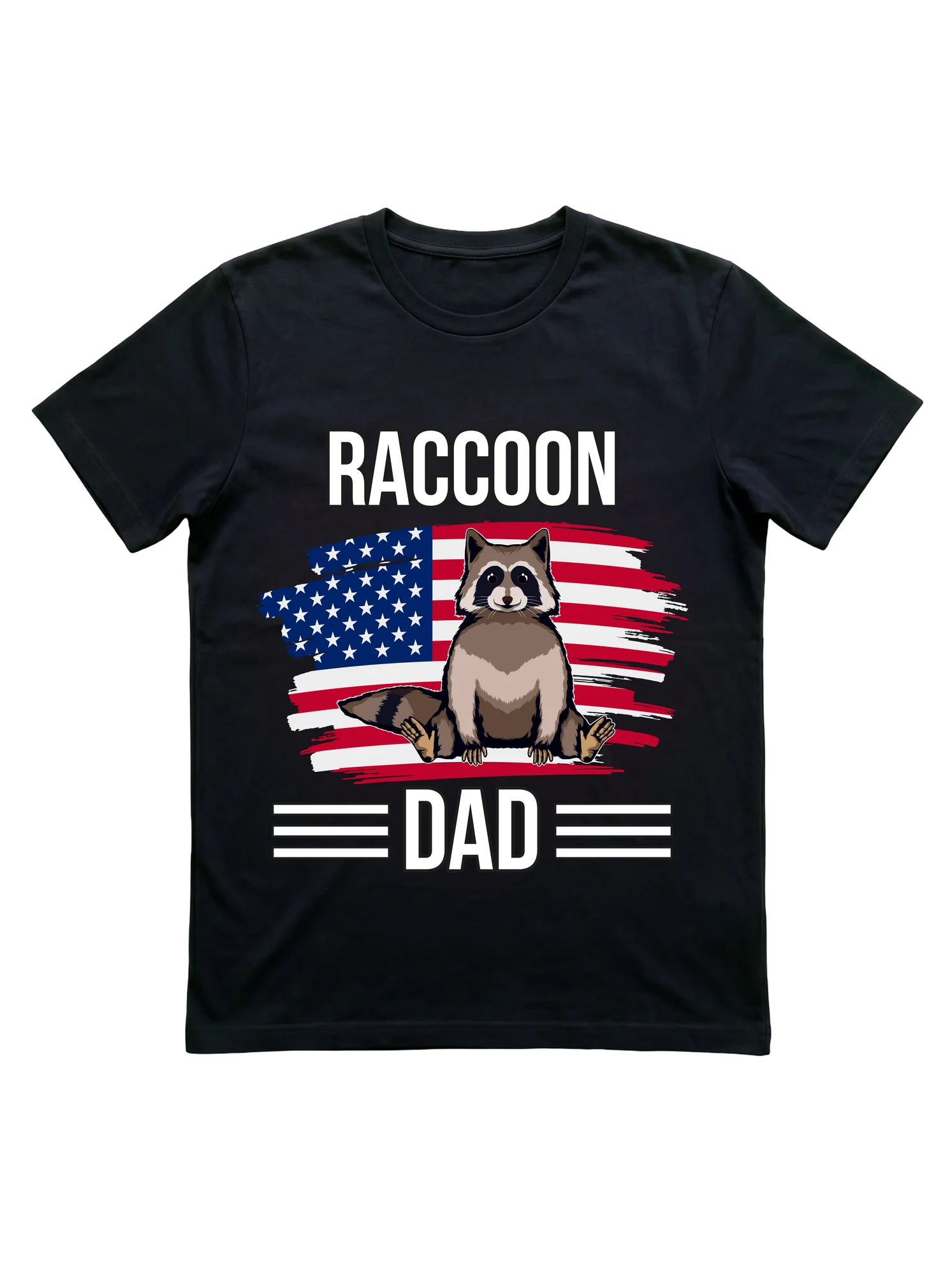 Raccoon Dad Patriotic T-Shirt for Father's Day