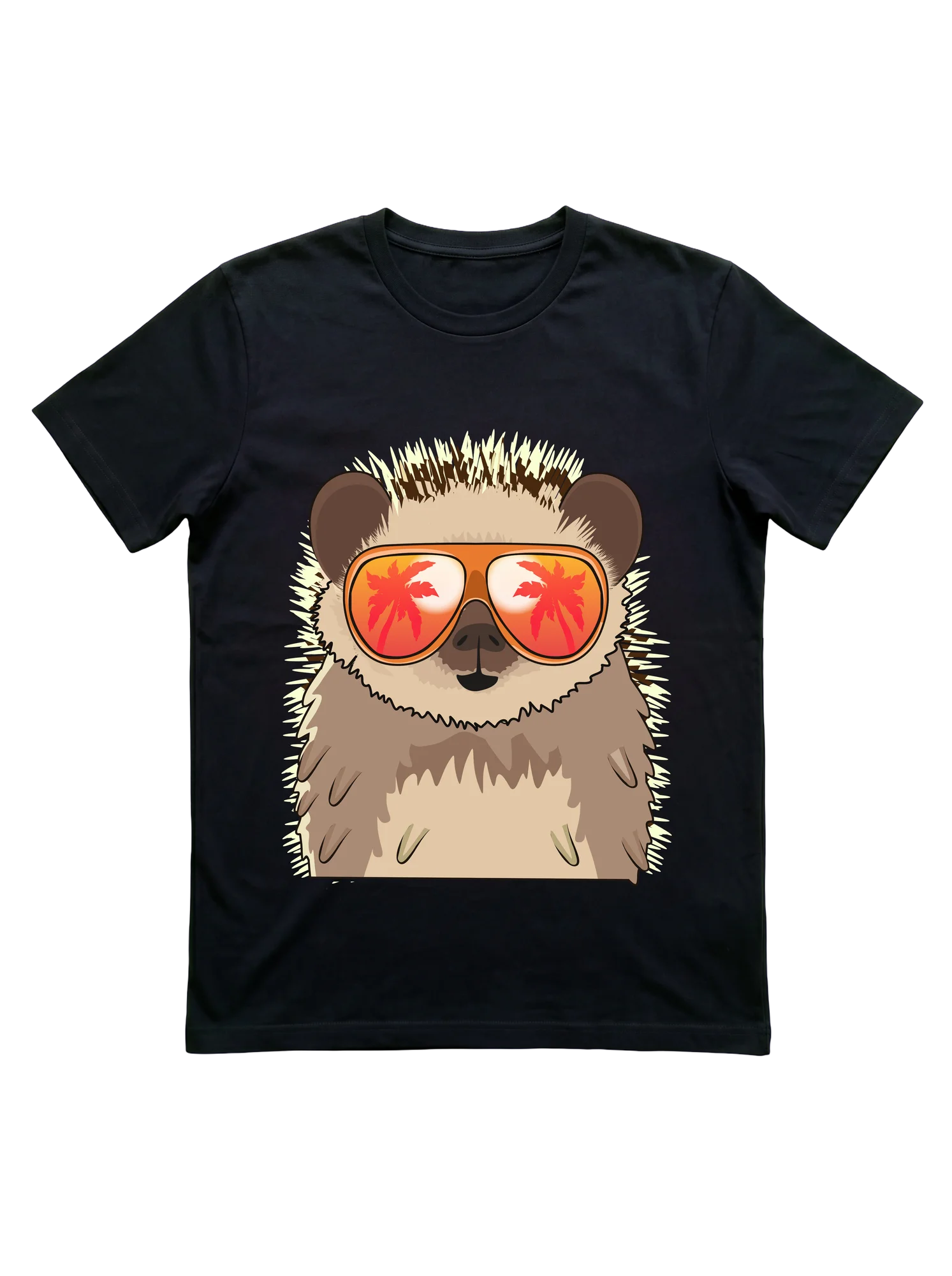 Hedgehog Aviator Sunglasses Summer T-Shirt for Pet Lovers