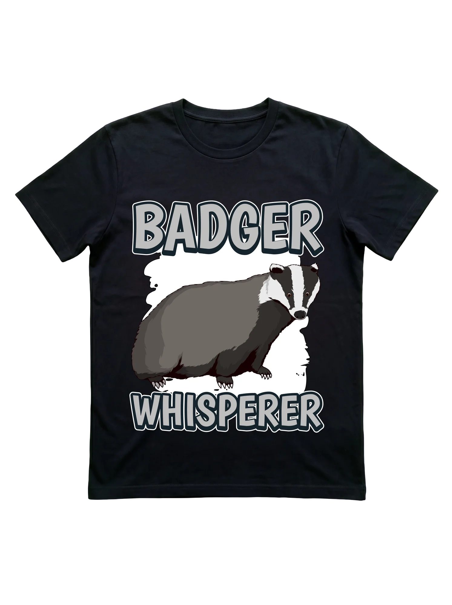 There's no quieter badger identity flex than a photoreal whisperer t-shirt.