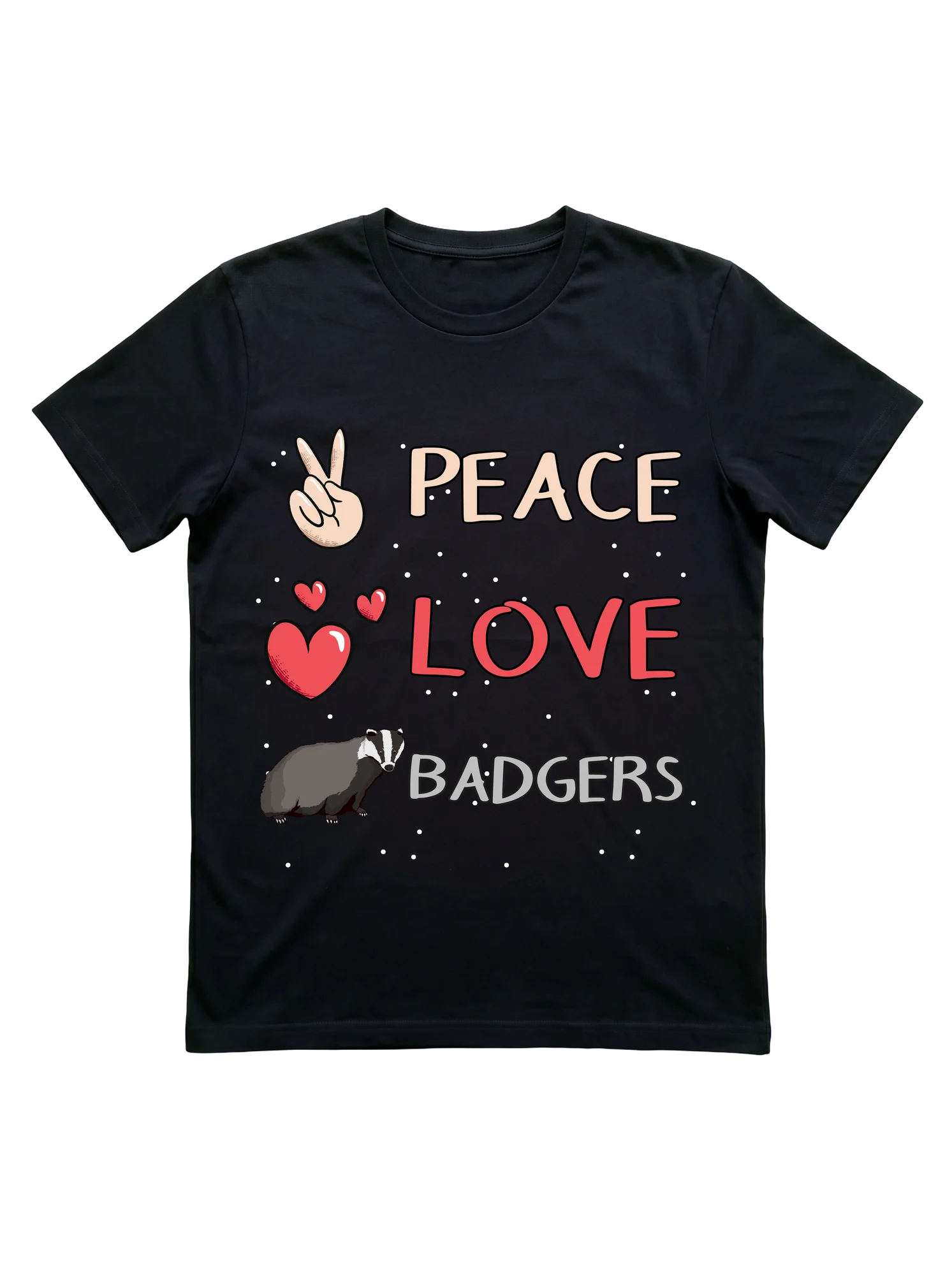 Peace Love Badgers Shirt for Wildlife Lovers