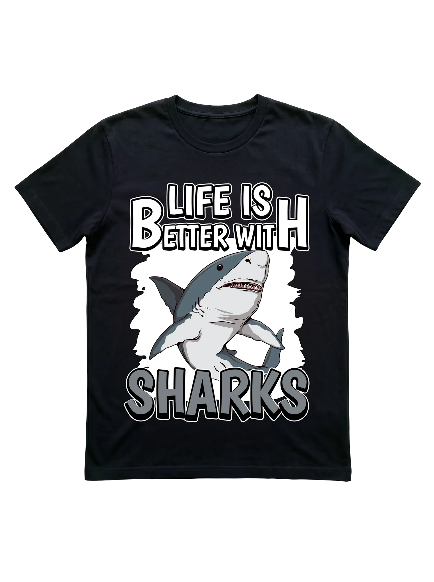 Life Is Better With Sharks T-Shirt for Ocean Fans