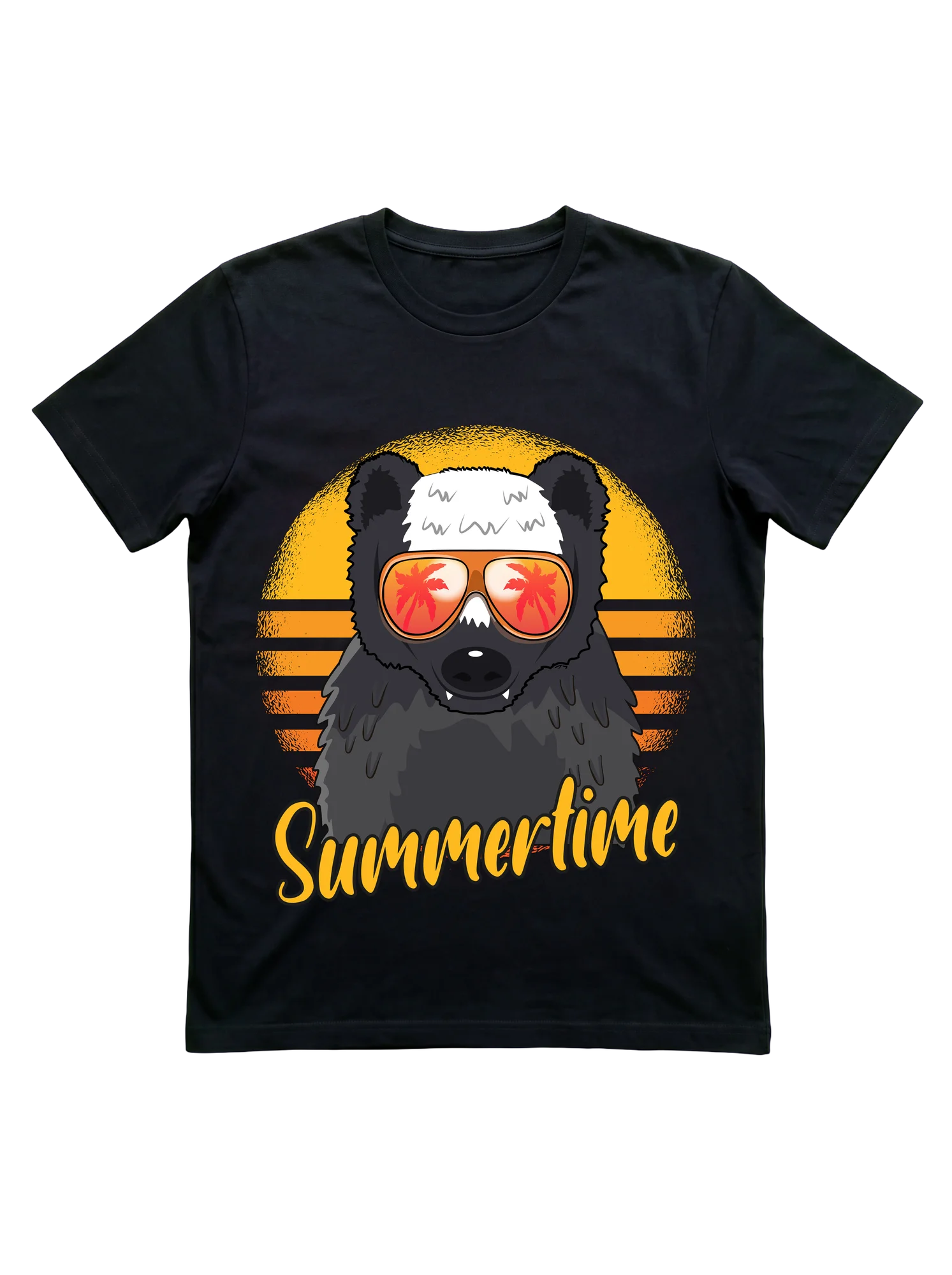 Summertime Honey Badger Retro Sunset Shirt