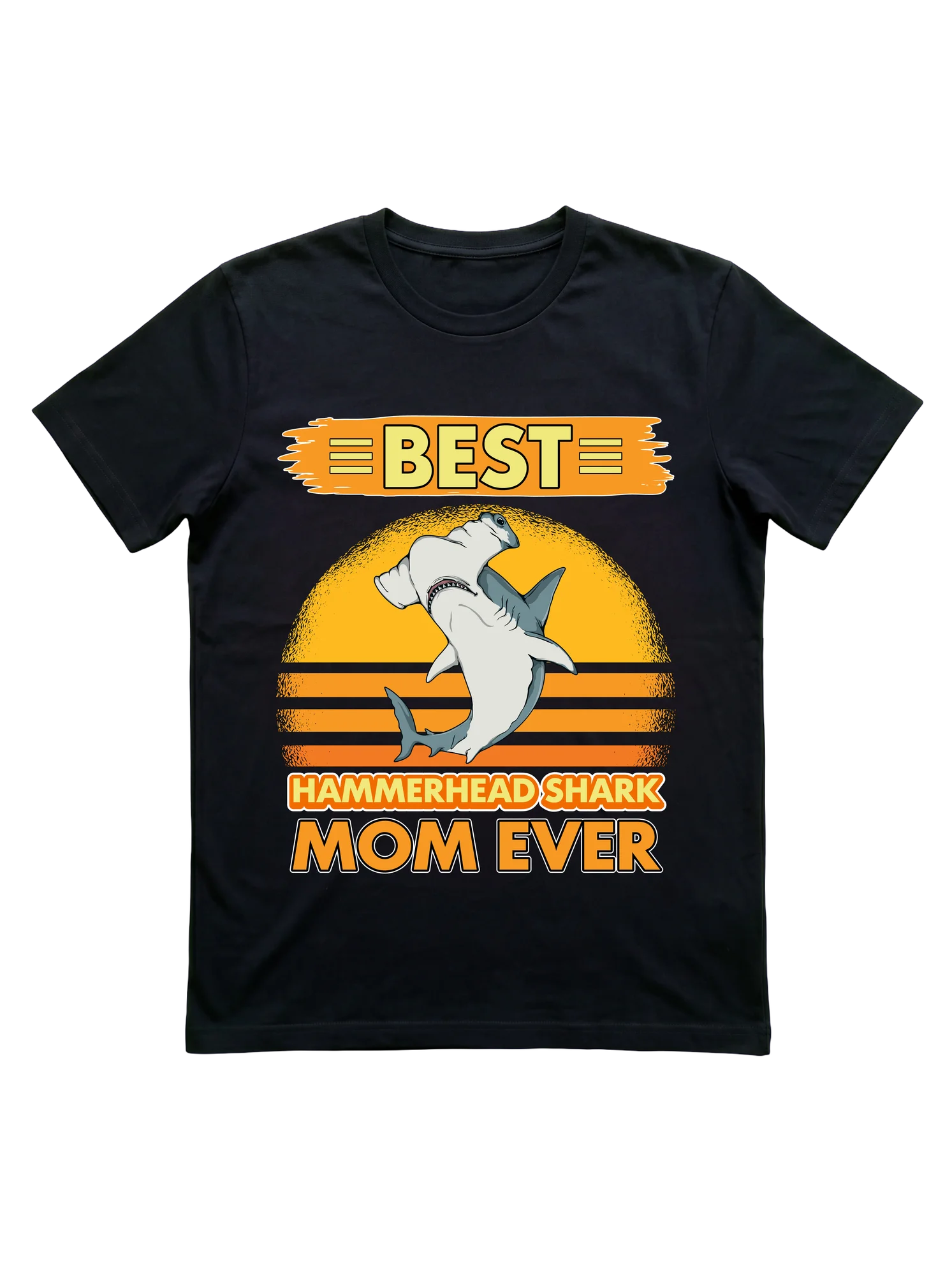 Show Your Hammerhead Shark Mom Energy in Retro Sunset Colors