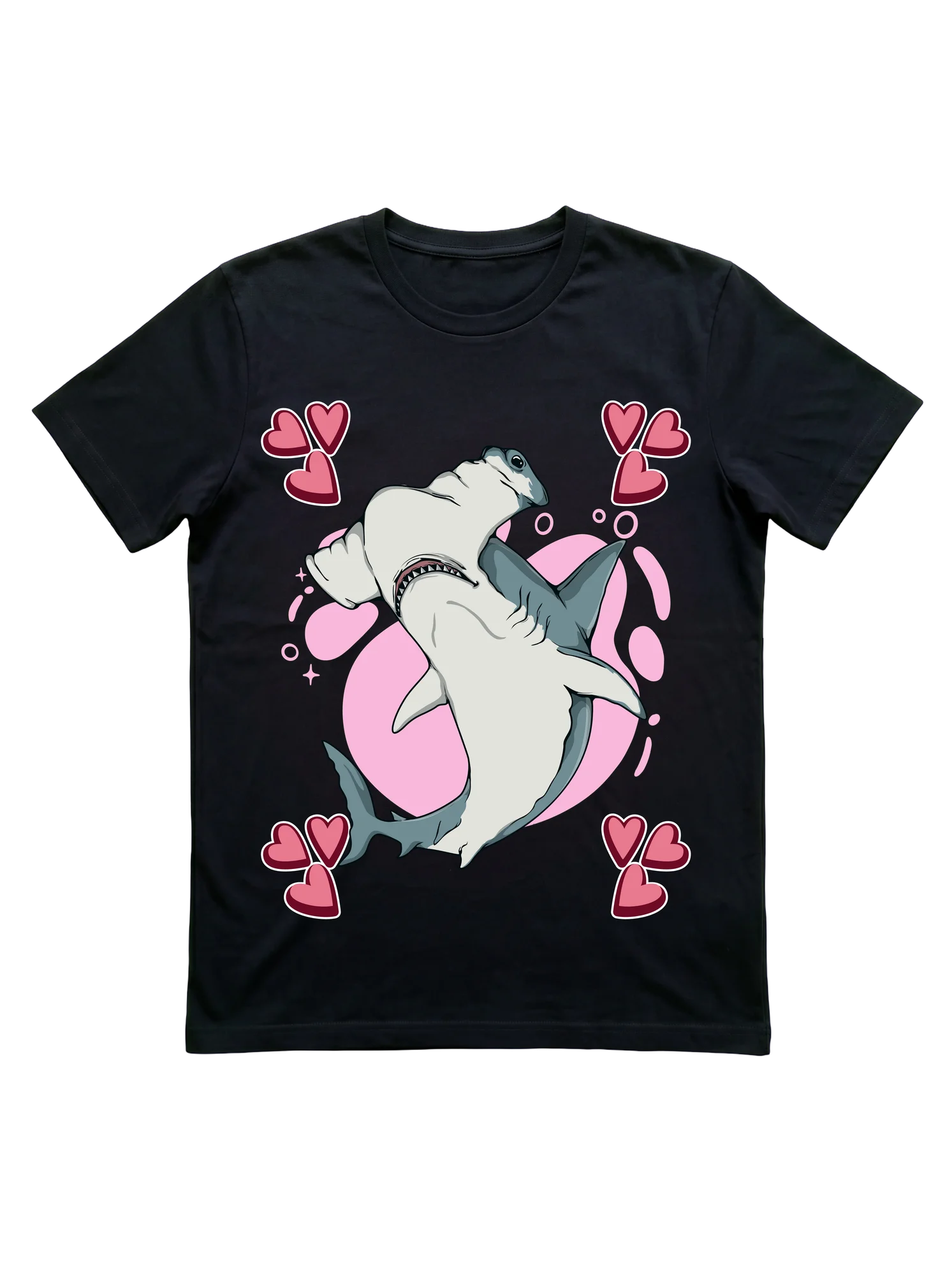 Whether you stalk cephalofoils at the aquarium tunnel or want sparkle-soft basics, this kawaii hammerhead t-shirt fits