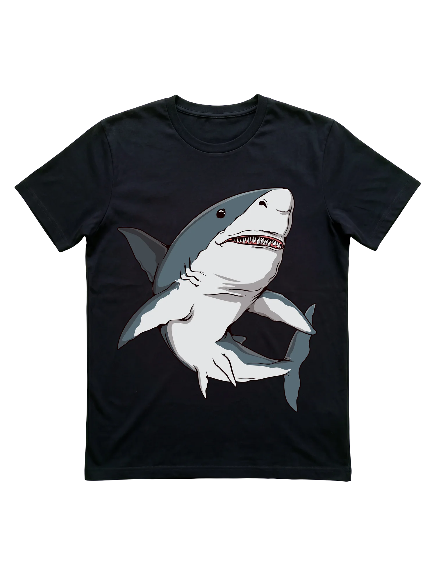 Bold Shark Art Illustration T-Shirt for Ocean Fans