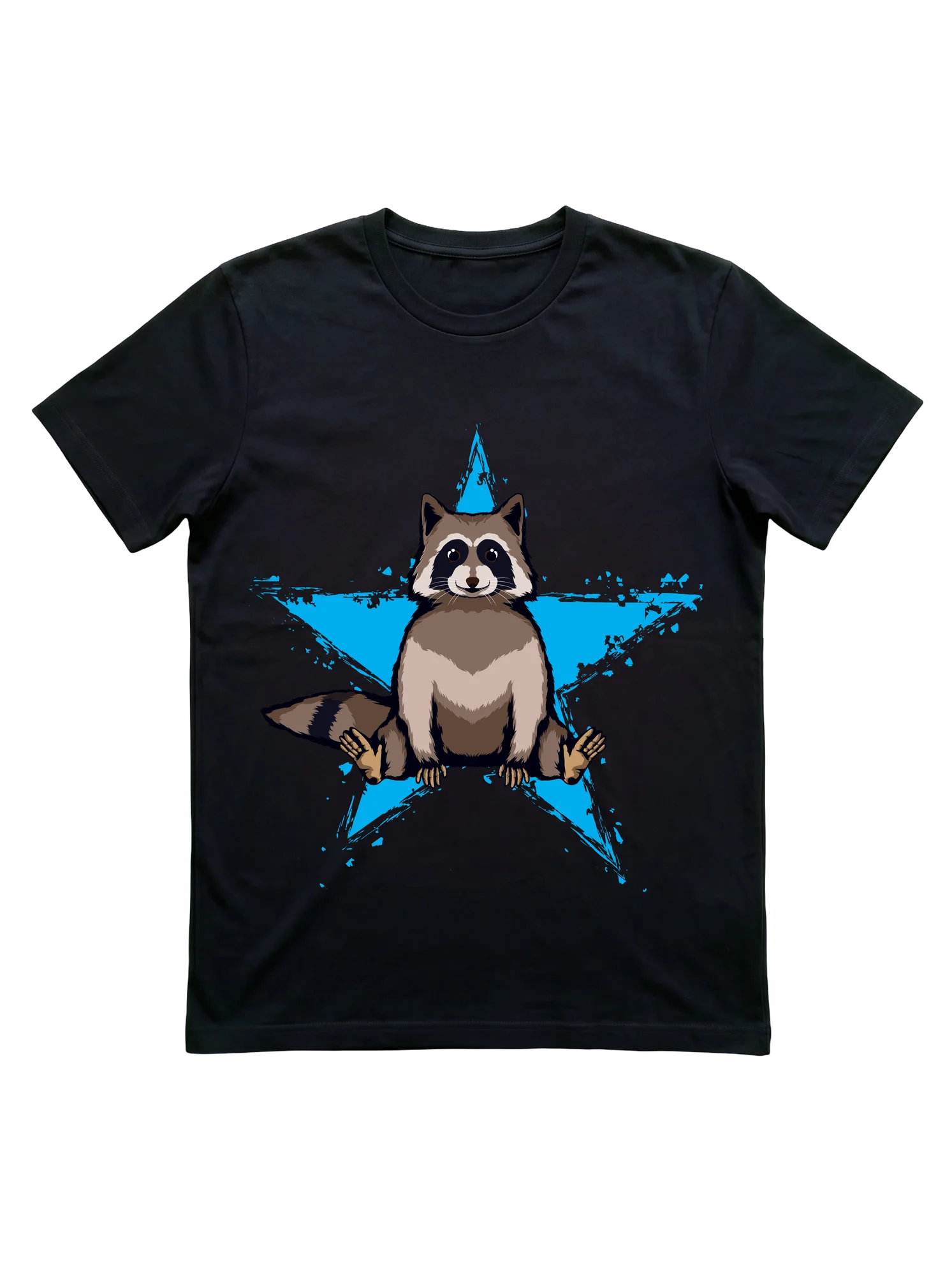 Raccoon Star Party Hat T-Shirt for Wildlife Lovers
