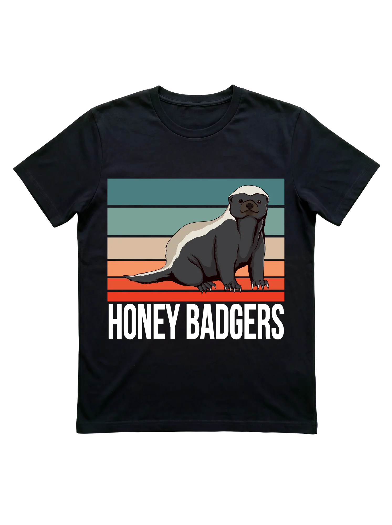 Retro Honey Badger T-Shirt for Wildlife Lovers