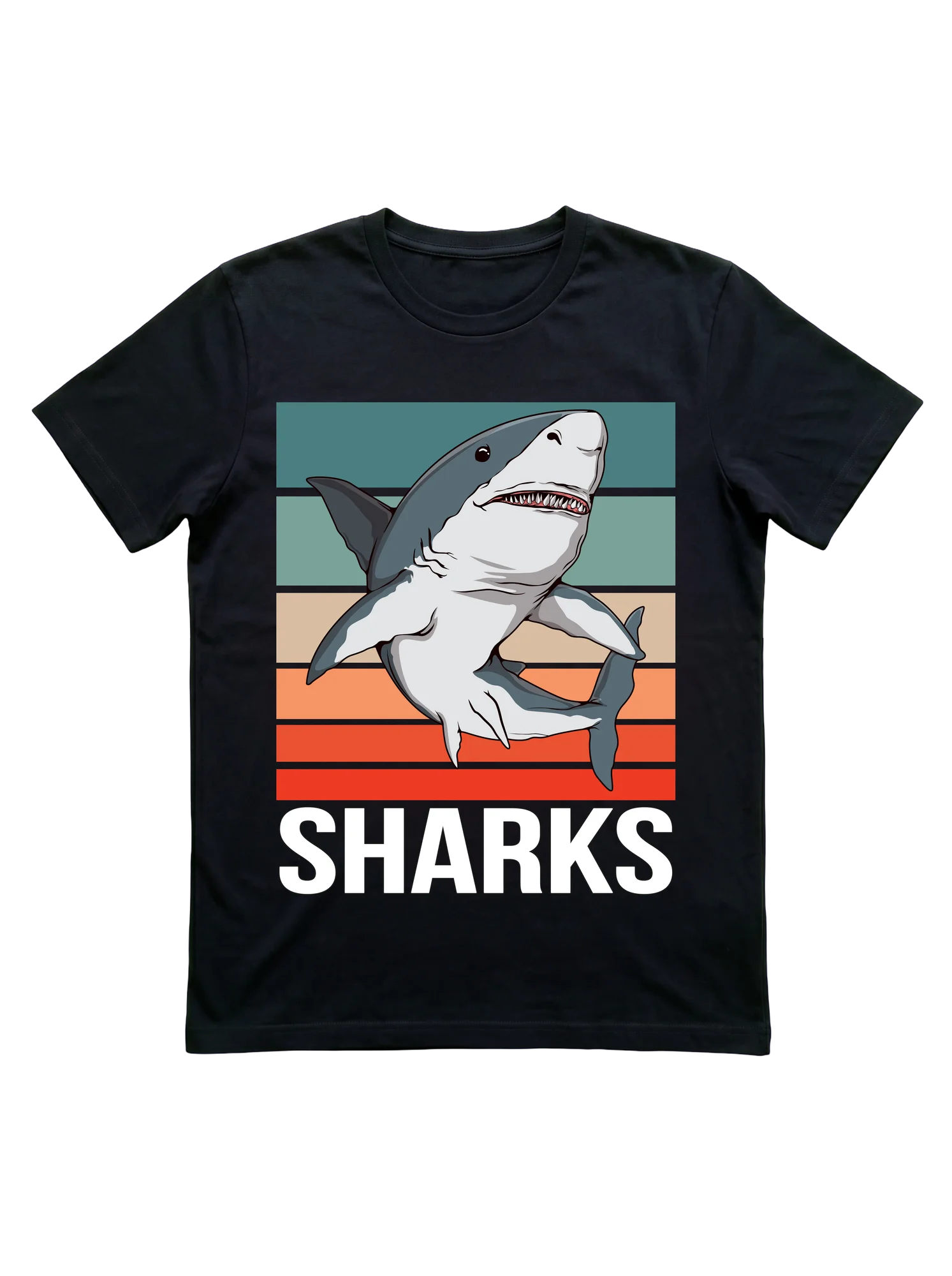 Retro Great White Shark T-Shirt for Ocean Lovers