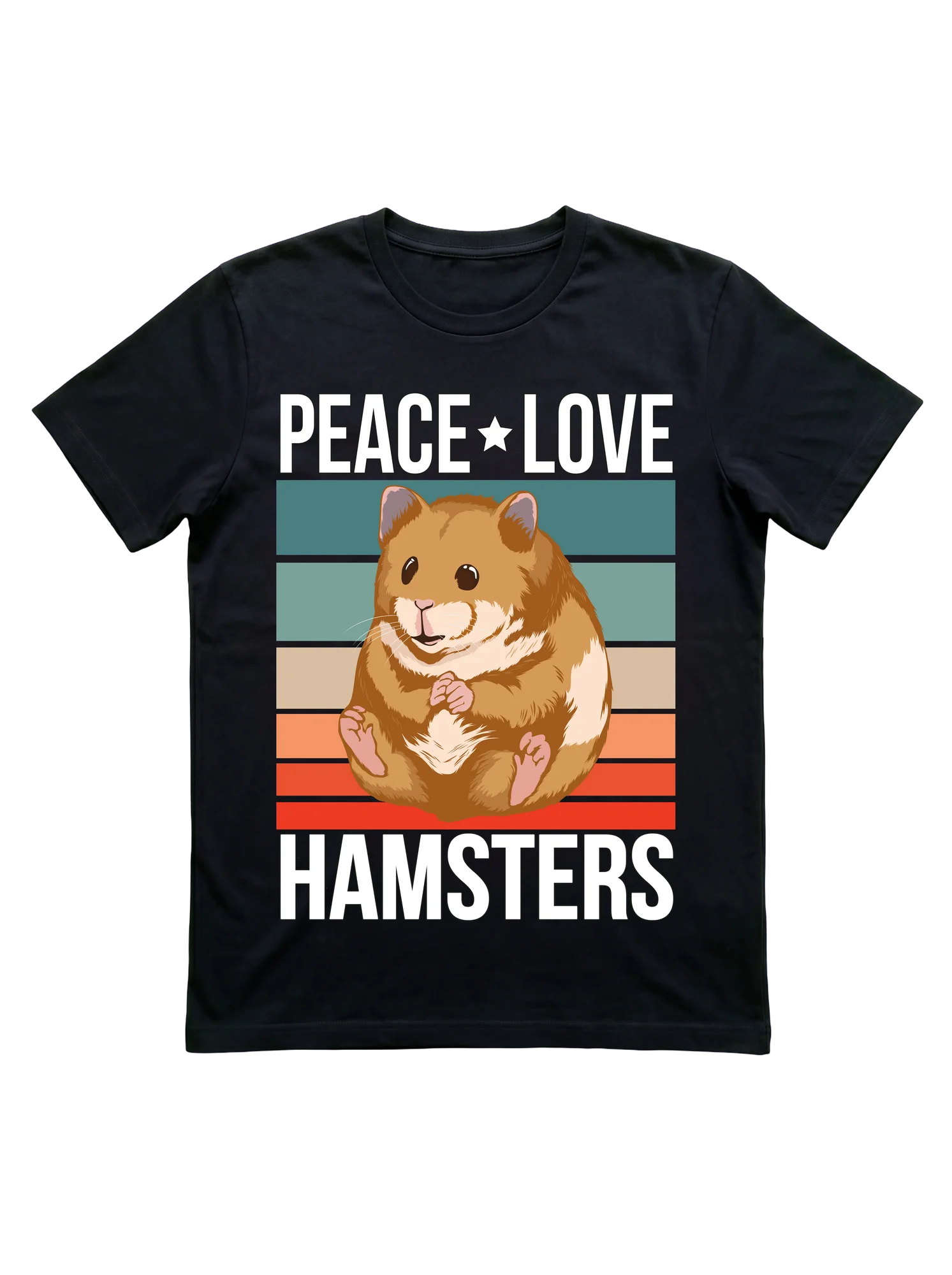 Peace Love Hamsters Vintage Tee for Pet Parents