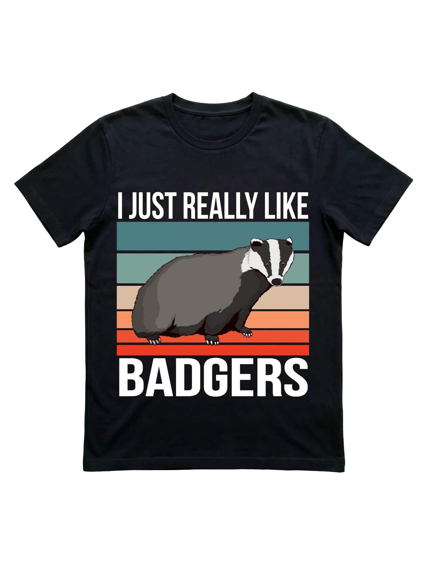 Retro Badger T-Shirt for Wildlife Lovers and Fans