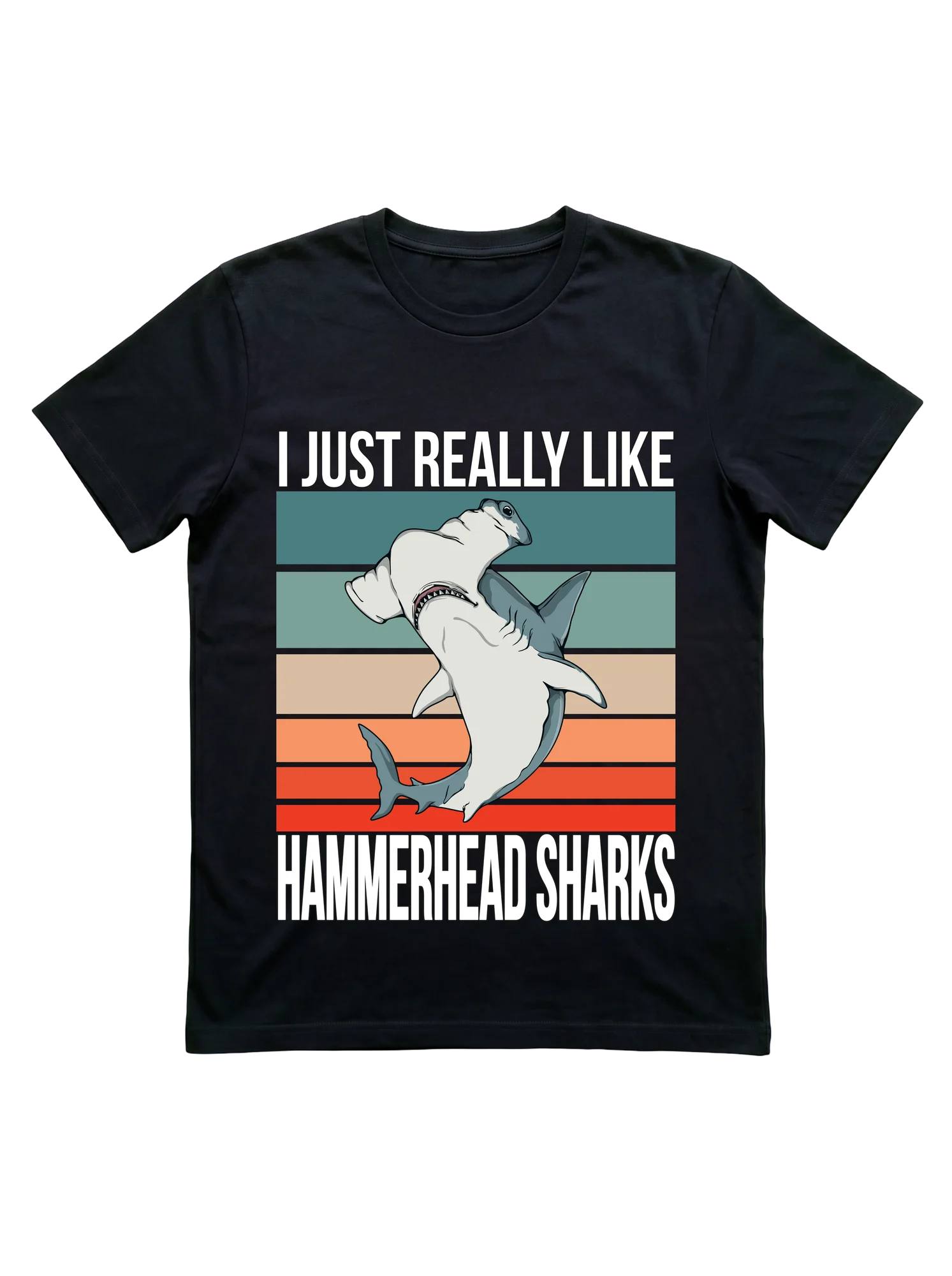I Just Really Like Hammerhead Sharks Retro T-Shirt