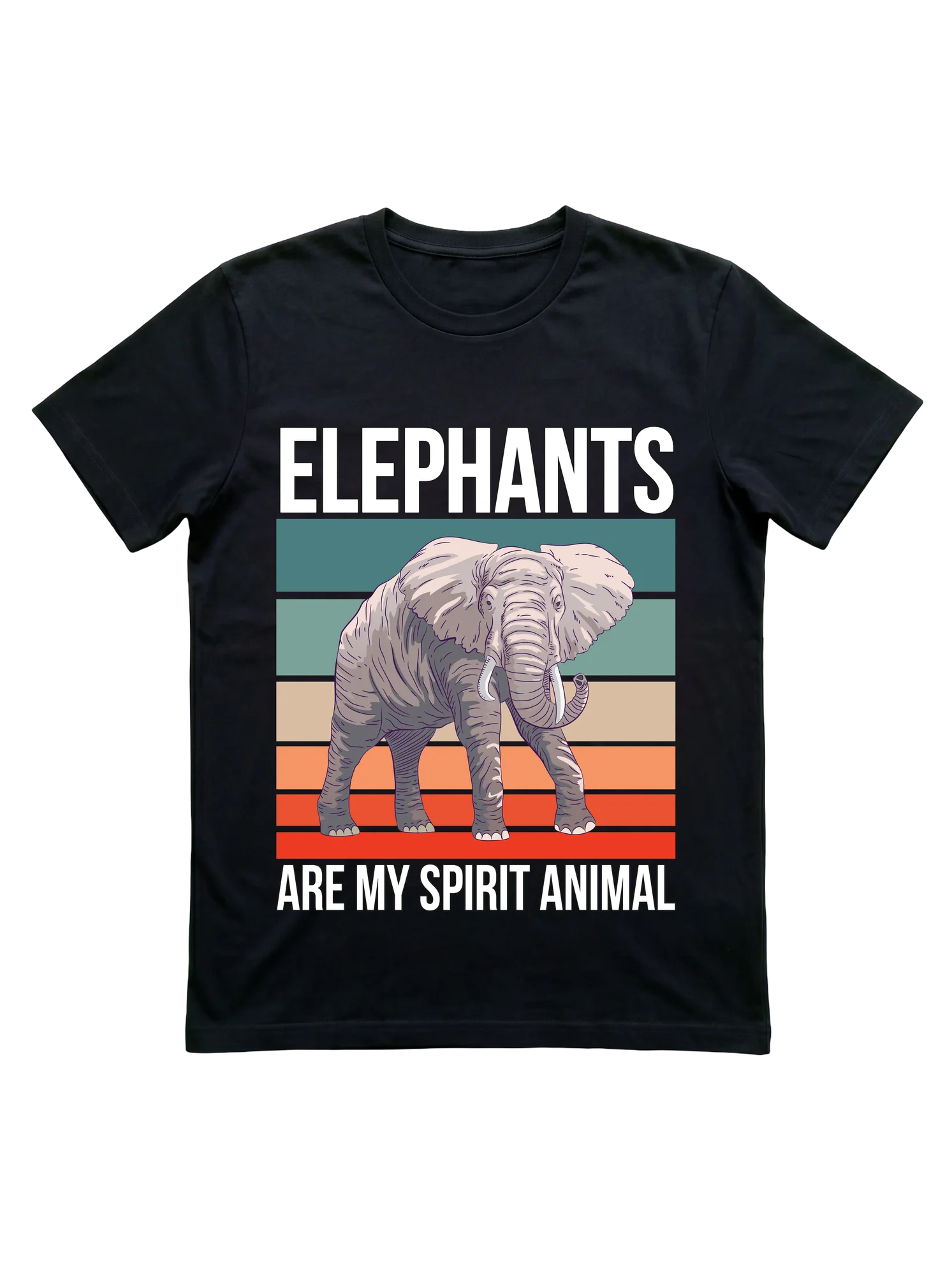 Whether you plan safari trips or just scroll savanna footage, this retro elephant t-shirt anchors the look