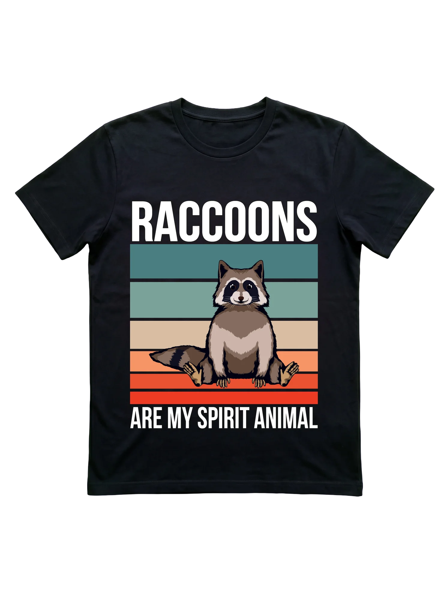 Raccoons Are My Spirit Animal Retro T-Shirt