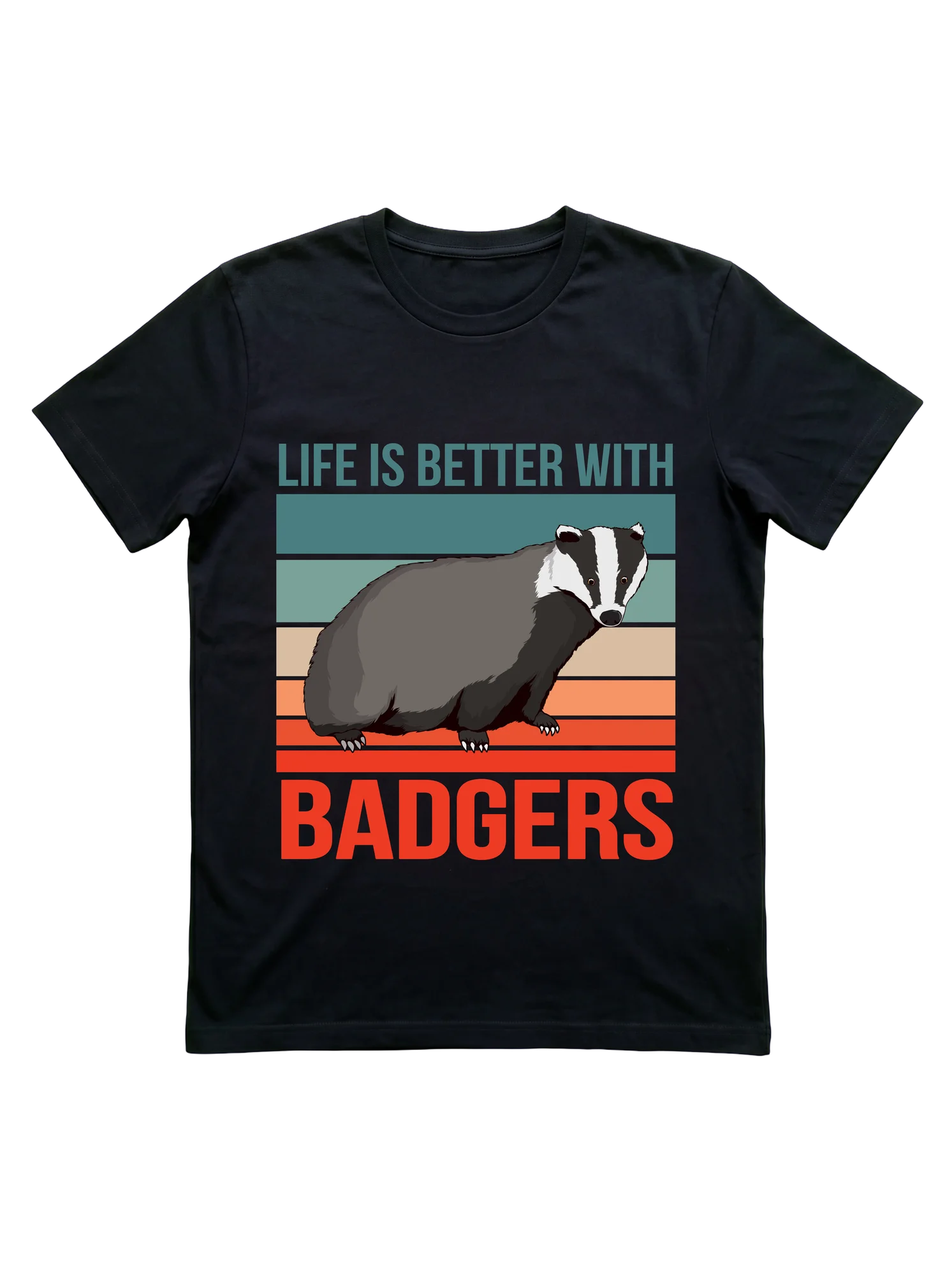 Whether You Track Setts or Just Love Mustelids, This Retro Badger T-Shirt Lands