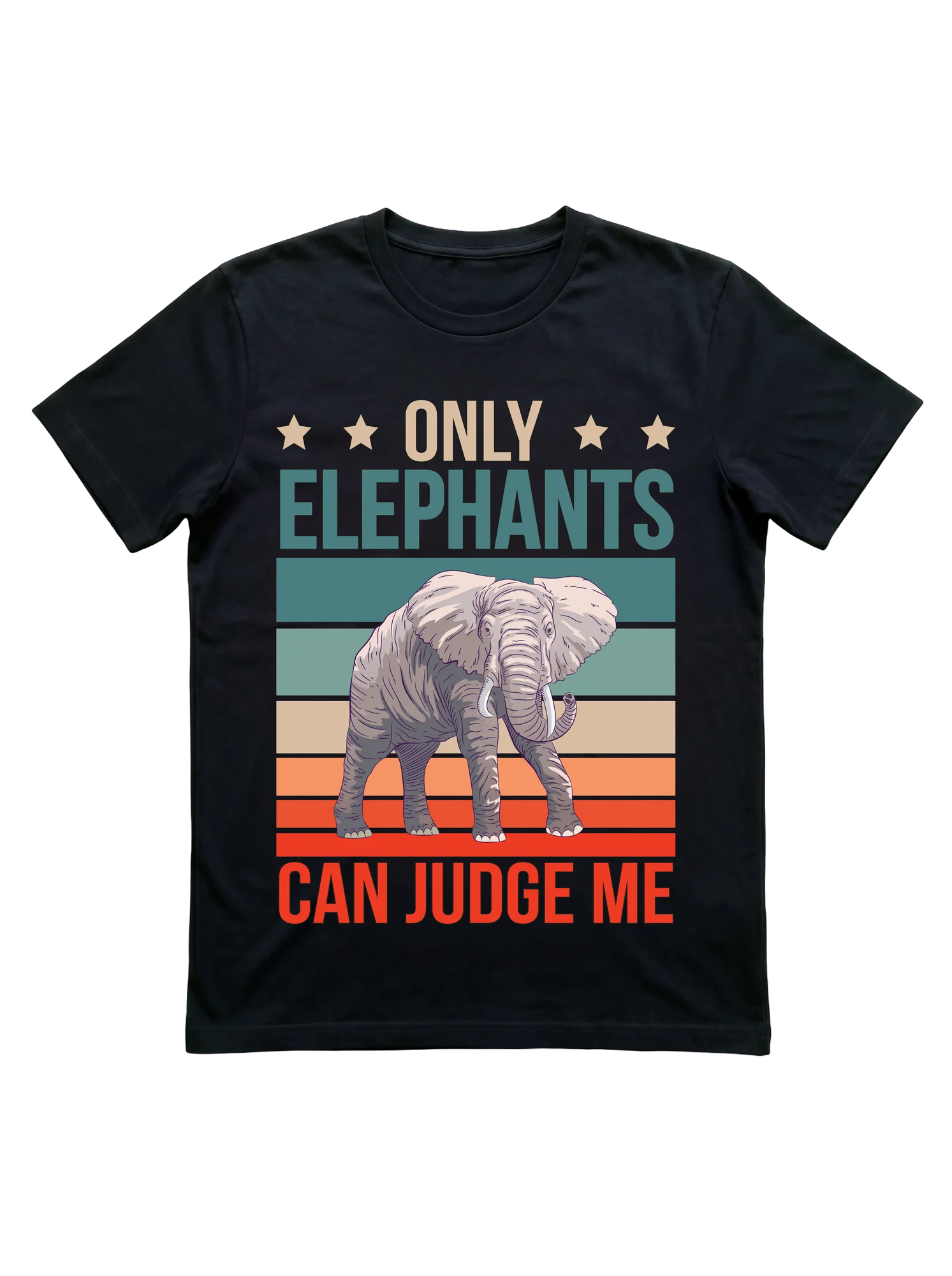 Only Elephants Can Judge Me Funny Retro T-Shirt