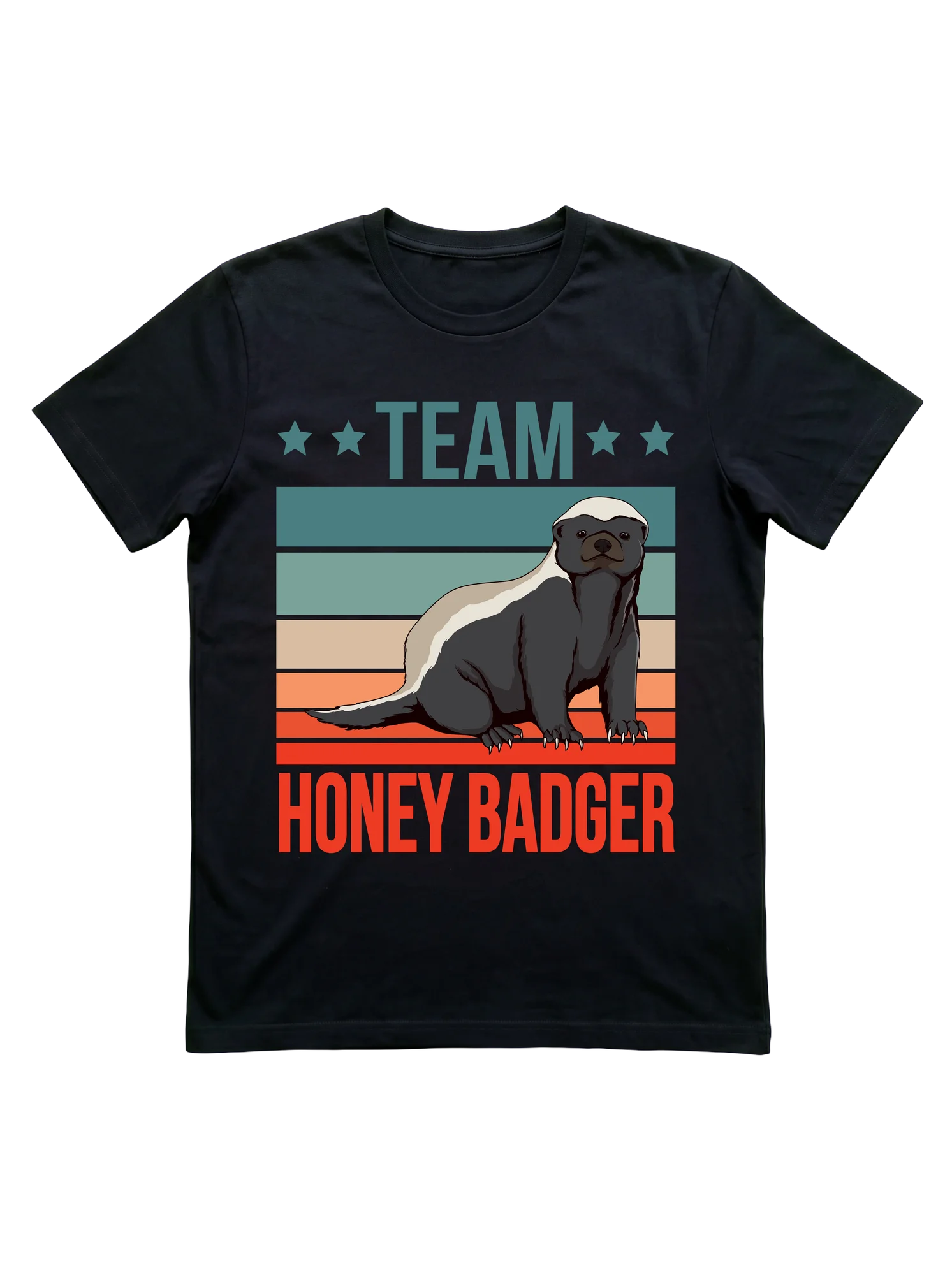 Team Honey Badger Retro Shirt for Wildlife Fans