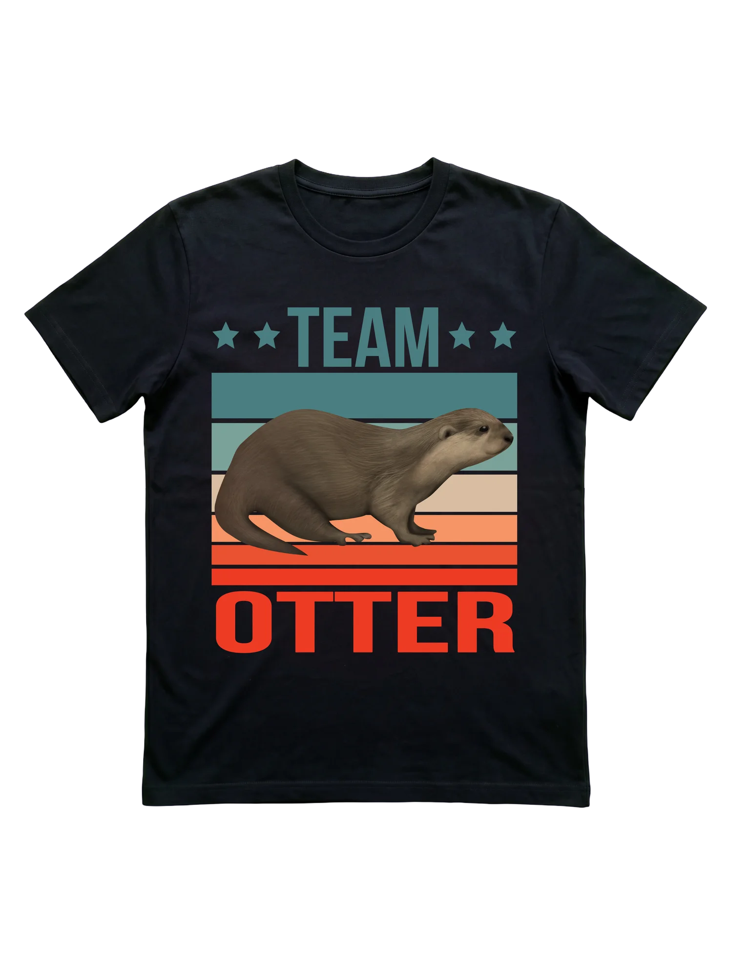 Team Otter Retro T-Shirt for Wildlife Lovers